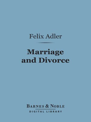 cover image of Marriage and Divorce (Barnes & Noble Digital Library)